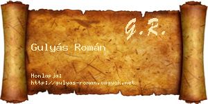 Gulyás Román névjegykártya